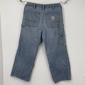 45rpm Blue Wide Leg Jeans Japan womens jeans distress  cropped jeans L